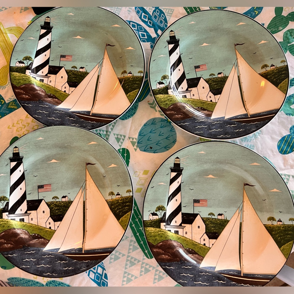 Sakura Coastal Breeze Salad Plates - set of 4